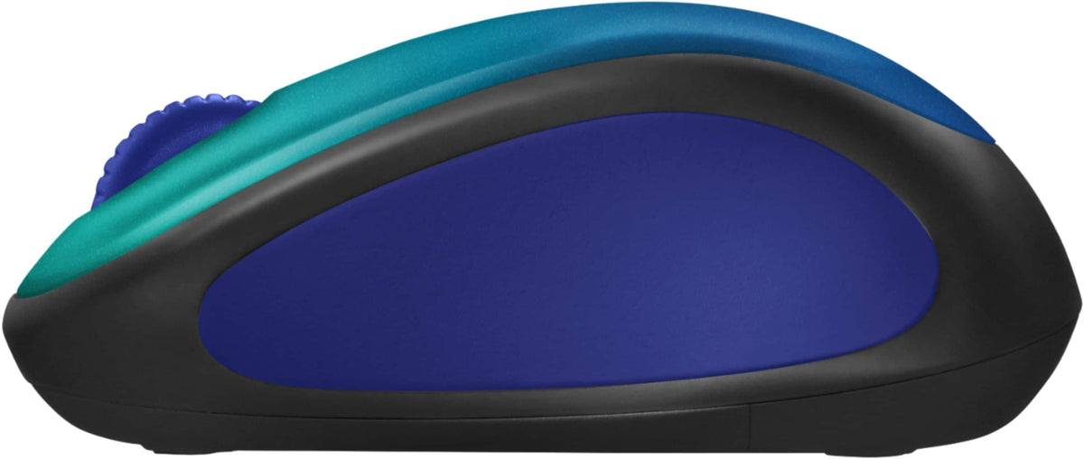 Logitech - Design Collection Limited Edition Wireless 3-button Optical Ambidextrous Mouse with Colorful Designs - Wireless - Blue Aurora