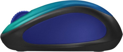 Logitech - Design Collection Limited Edition Wireless 3-button Optical Ambidextrous Mouse with Colorful Designs - Wireless - Blue Aurora