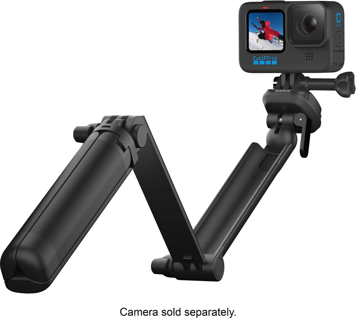 3-Way Tripod/Grip/Arm Compatible with All GoPro Cameras - Black