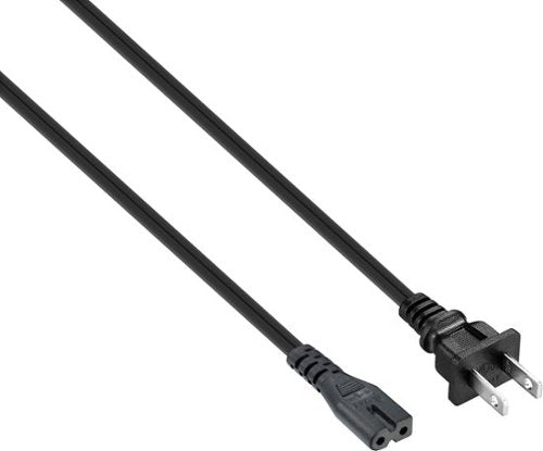Best Buy essentials™ - 6' 2-Slot Polarized Power Cord - Black