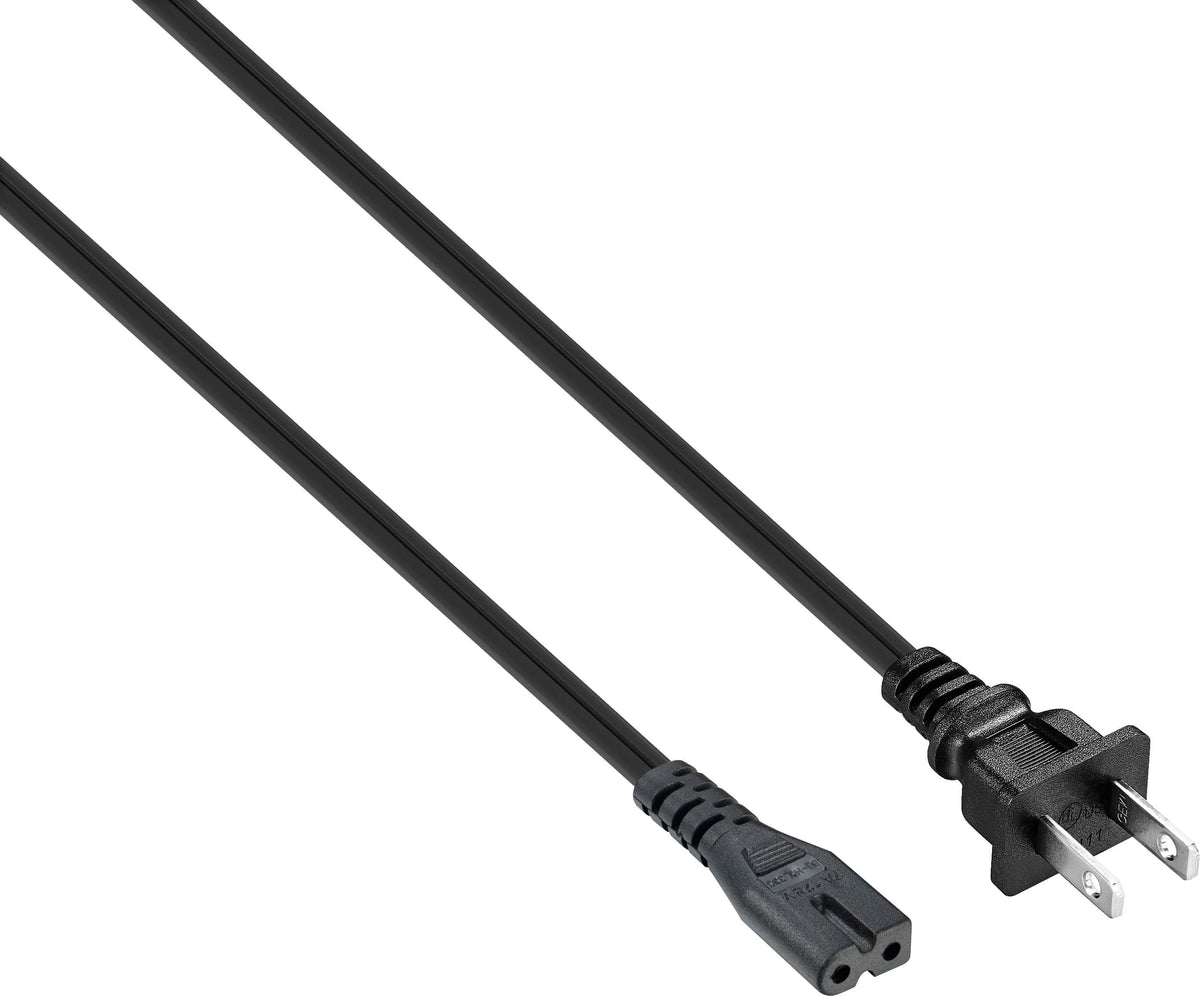 Best Buy essentials™ - 6' 2-Slot Polarized Power Cord - Black