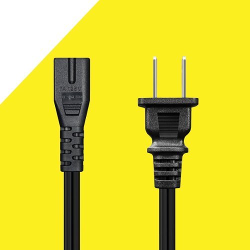 Best Buy essentials™ - 6' 2-Slot Polarized Power Cord - Black