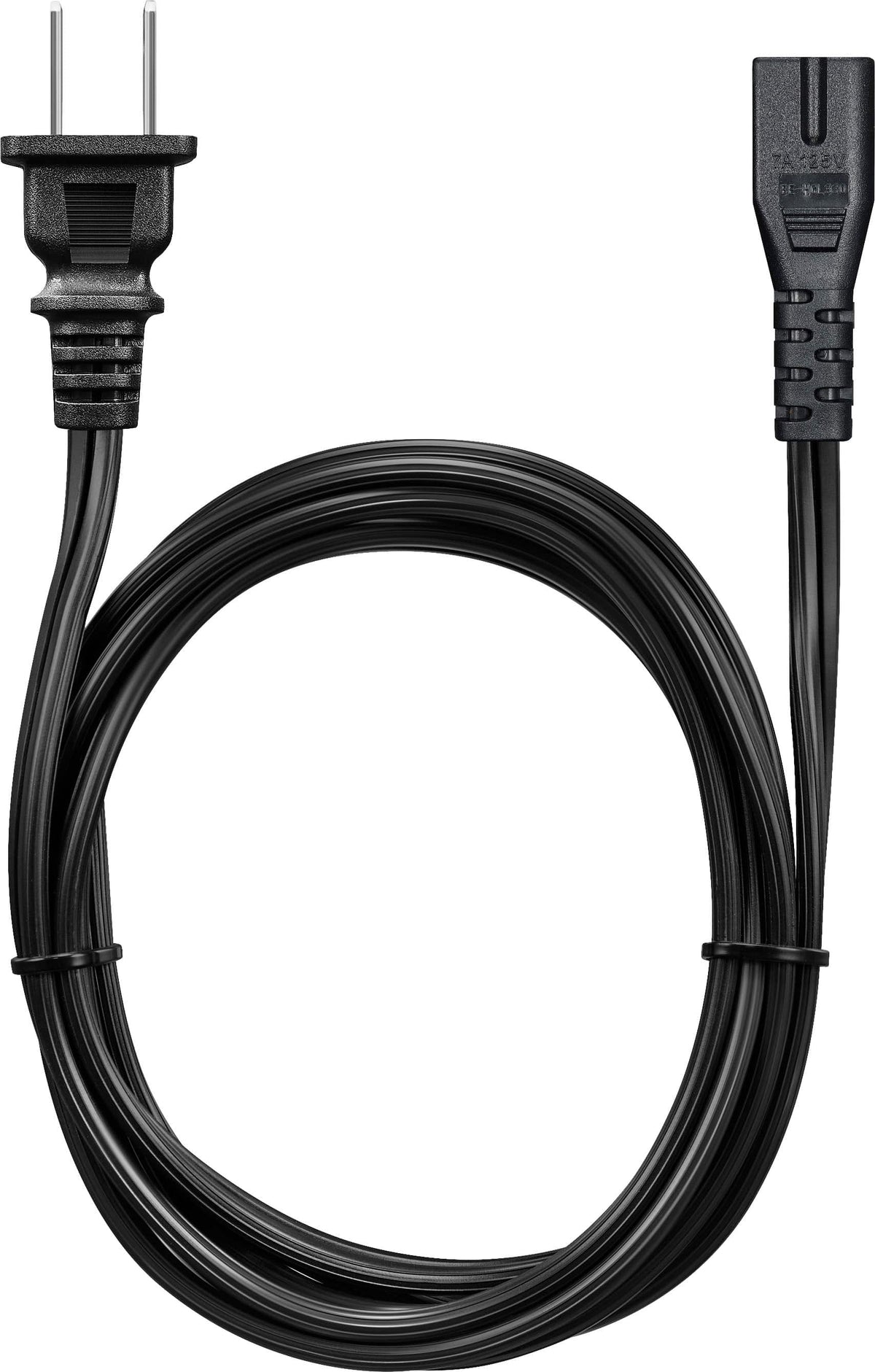 Best Buy essentials™ - 6' 2-Slot Polarized Power Cord - Black