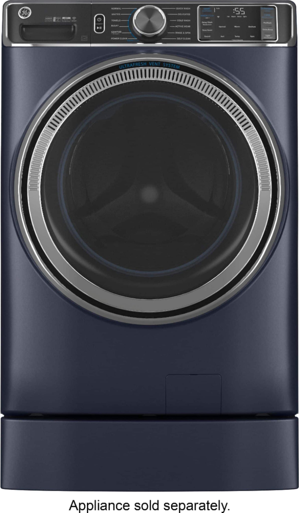 GE - 7" RightHeight Riser - Laundry Pedestal for Select Washers and Dryers - Sapphire Blue