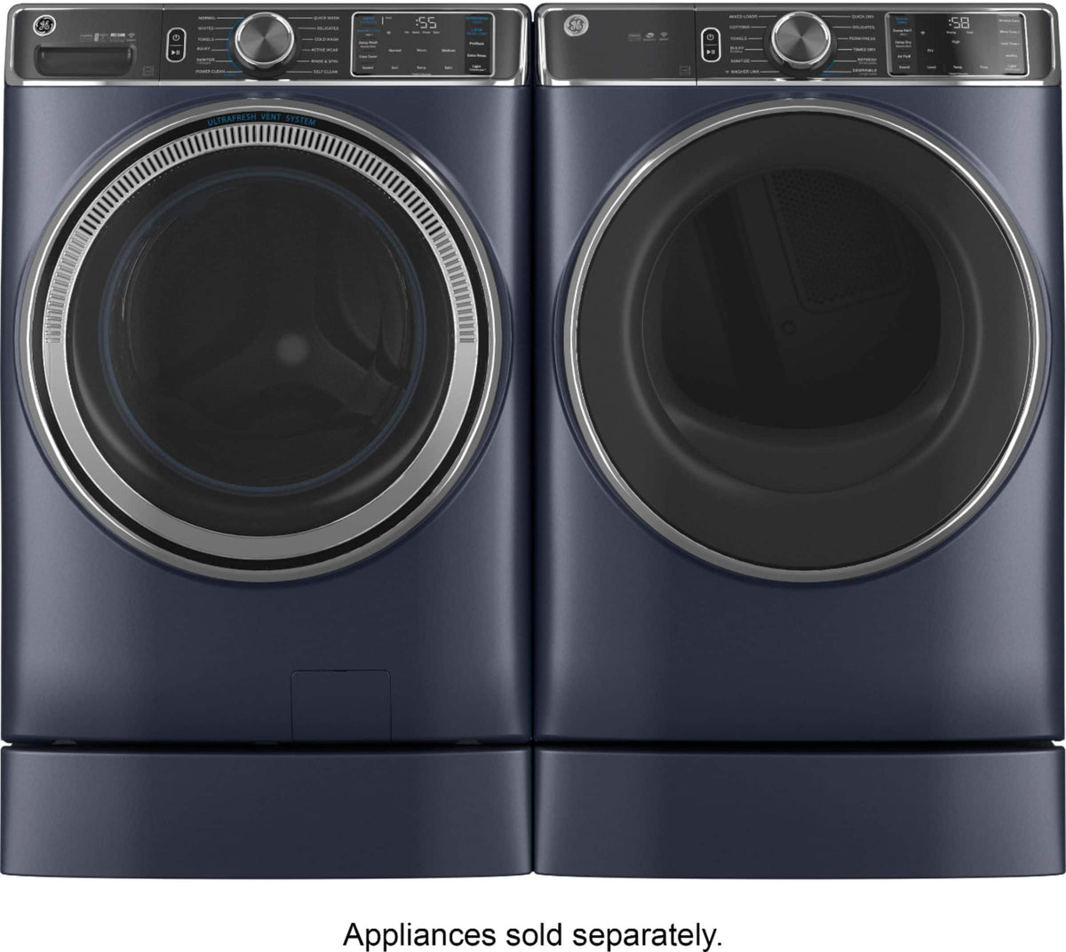 GE - 7" RightHeight Riser - Laundry Pedestal for Select Washers and Dryers - Sapphire Blue