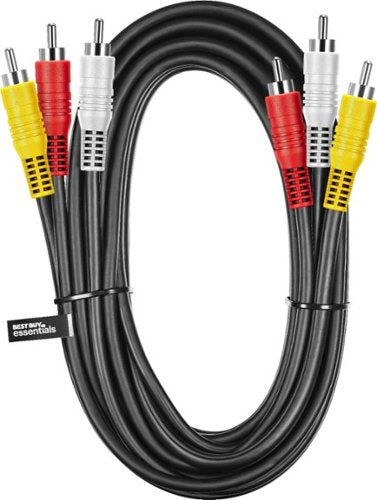 Best Buy essentials™ - 6' Composite A/V Cable - Black