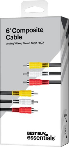 Best Buy essentials™ - 6' Composite A/V Cable - Black