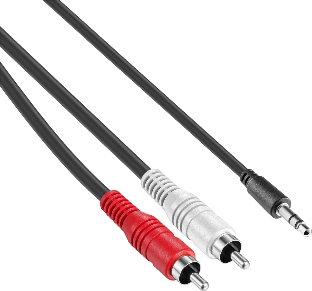 Best Buy essentials™ - 6' 3.5 mm to Stereo Audio RCA Cable - Black