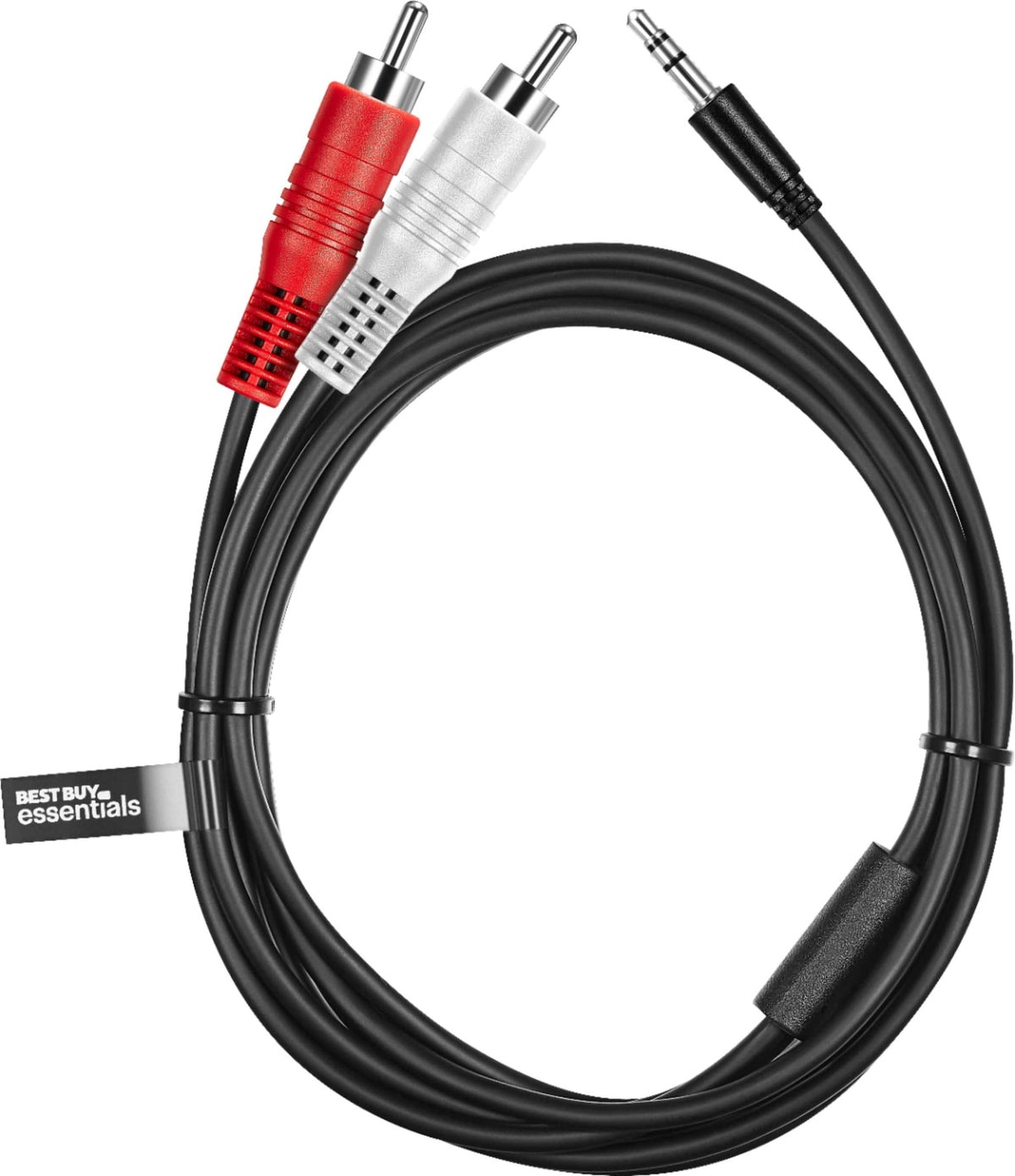 Best Buy essentials™ - 6' 3.5 mm to Stereo Audio RCA Cable - Black