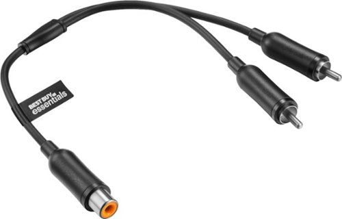 Best Buy essentials™ - 6" 2-Way 1-Female to 2-Male RCA Splitter - Black