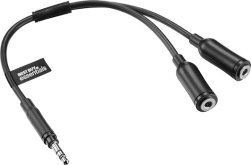 Best Buy essentials™ - 6" 2-Way Audio Splitter - Black