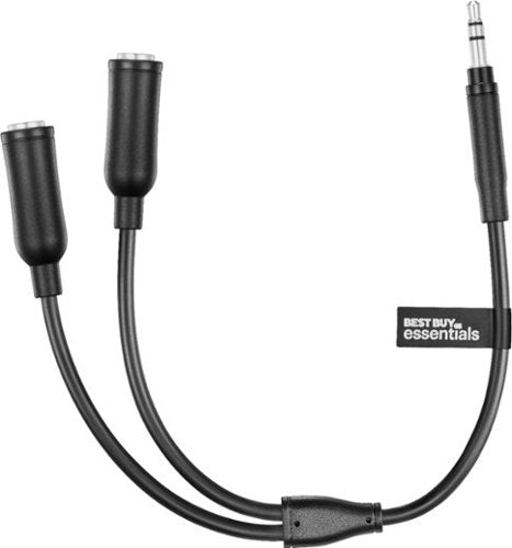 Best Buy essentials™ - 6" 2-Way Audio Splitter - Black