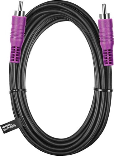 Best Buy essentials™ - 15’ RCA Cable for Subwoofers - Black