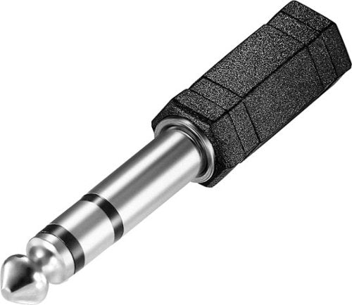 Best Buy essentials™ - Female 3.5 mm to Male 1/4" Audio Adapter - Black