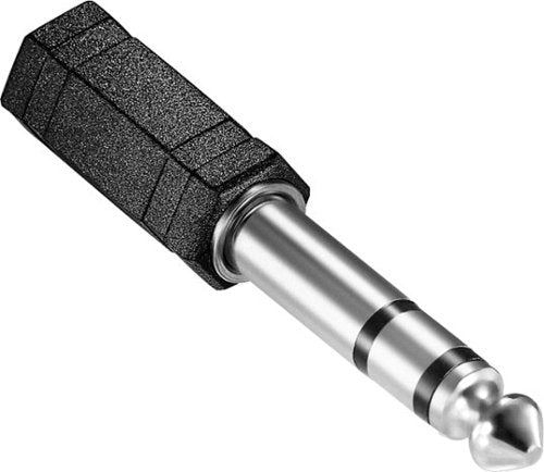 Best Buy essentials™ - Female 3.5 mm to Male 1/4" Audio Adapter - Black