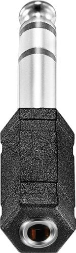 Best Buy essentials™ - Female 3.5 mm to Male 1/4" Audio Adapter - Black