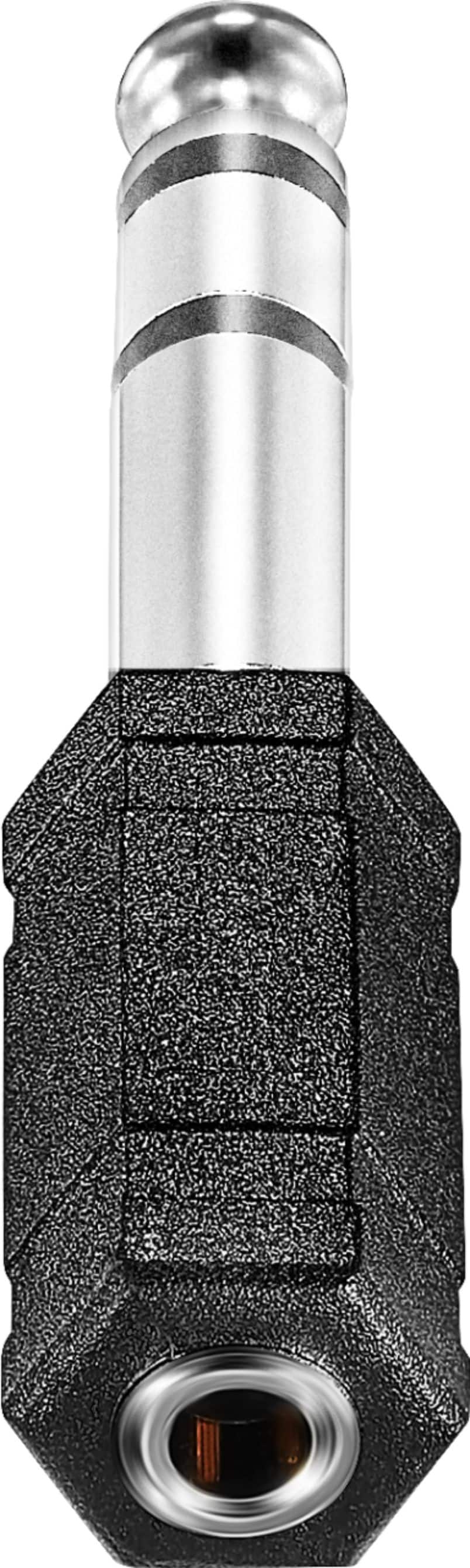Best Buy essentials™ - Female 3.5 mm to Male 1/4" Audio Adapter - Black