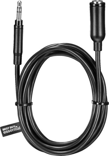 Best Buy essentials™ - 6' 3.5mm Male-to-Female Audio Extension Cable - Black