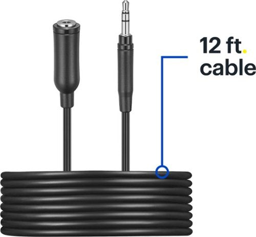 Best Buy essentials™ - 12' Headphone Extension Kit & Adapters - Black