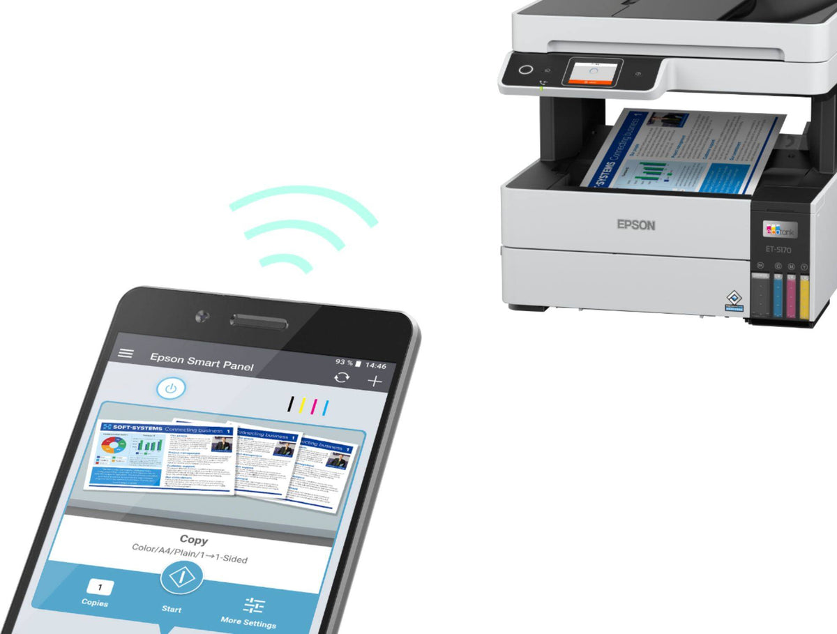 Epson - EcoTank Pro ET-5170 Wireless All-in-One Supertank Printer - White