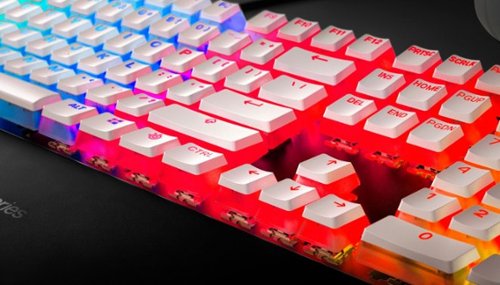 SteelSeries - PRISMCAPS – Universal Double Shot PBT Keycaps - White