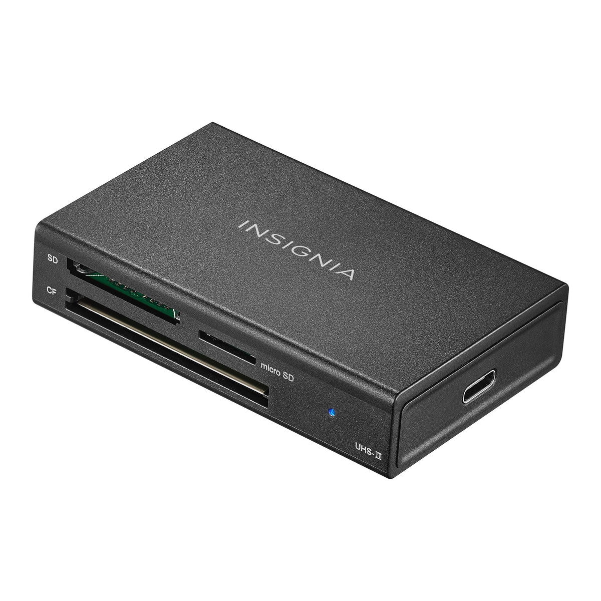 Insignia™ - USB-C to SD, microSD and CompactFlash Memory Card Reader - Black