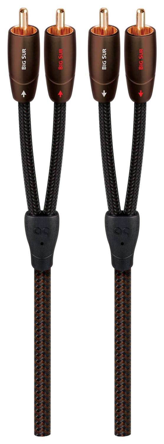 AudioQuest - Big Sur RCA > RCA 4.9' Analog Audio Interconnect Cable - Brown on Black