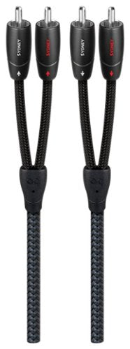 AudioQuest - Sydney RCA > RCA 2.0' Analog Audio Interconnect Cable - Dark Gray on Black