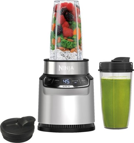Ninja - Nutri-Blender Pro Personal Blender with Auto-iQ - Cloud Silver