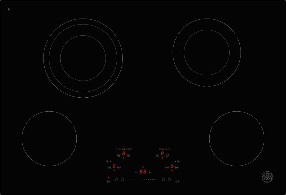Bertazzoni - 30 in. Wide 4 Element Professional Series 30” Built-in Electric Ceran Cooktop - Black