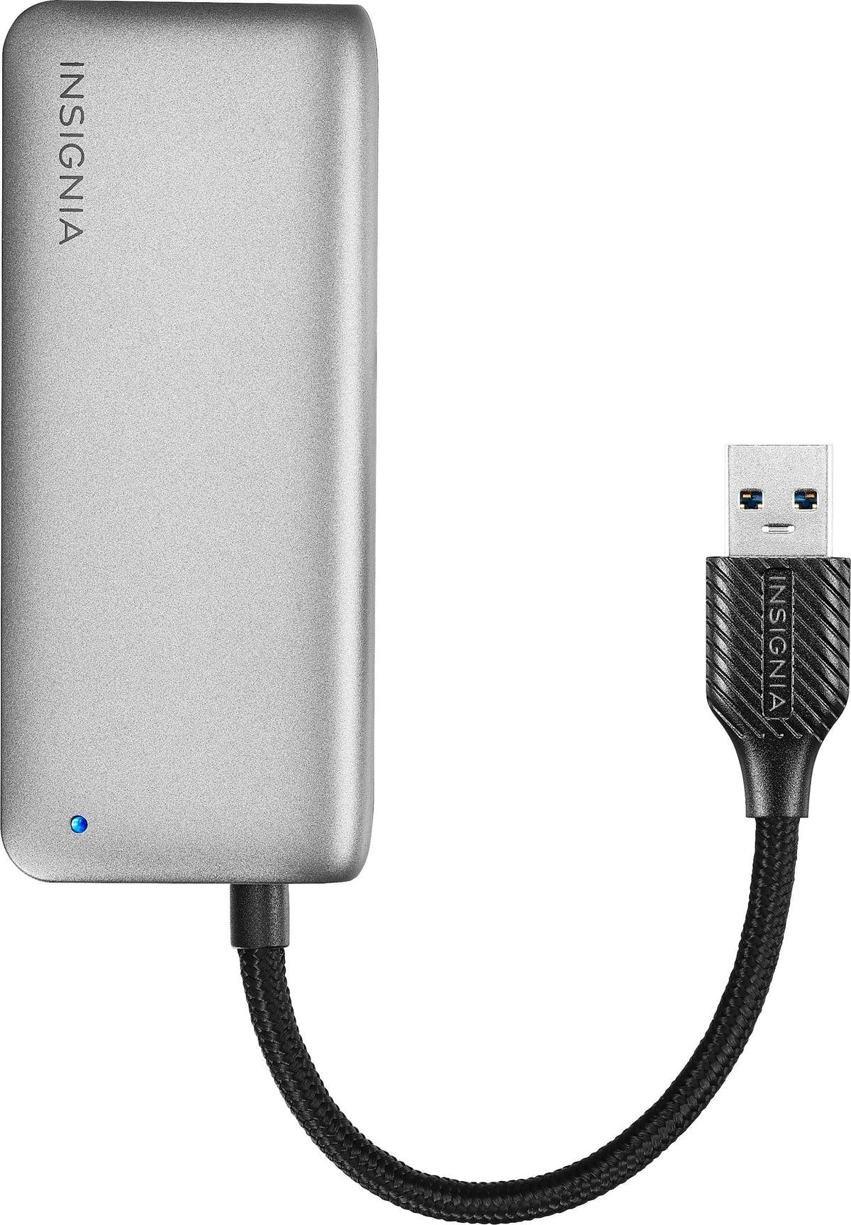 Insignia™ - 4-Port USB 3.0 Hub - Gray