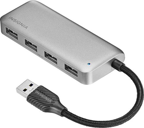 Insignia™ - 4-Port USB 3.0 Hub - Gray