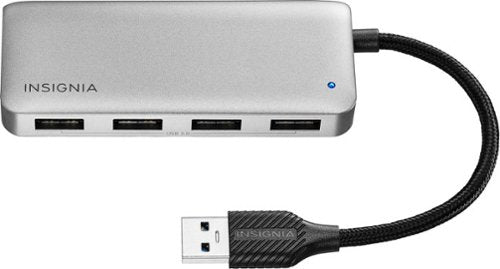Insignia™ - 4-Port USB 3.0 Hub - Gray