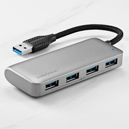 Insignia™ - 4-Port USB 3.0 Hub - Gray