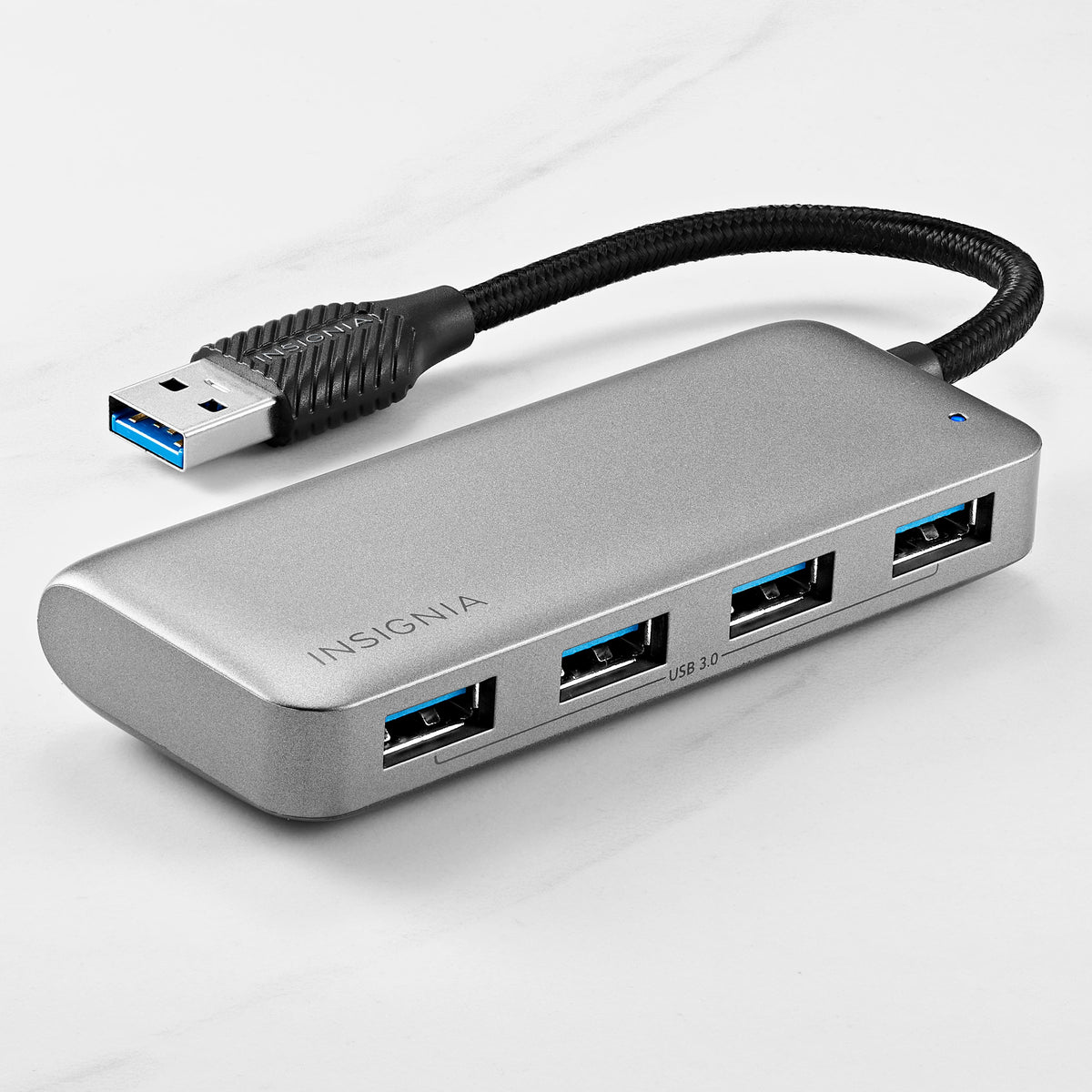 Insignia™ - 4-Port USB 3.0 Hub - Gray