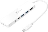 j5create - USB-C Multi-Port Hub with Power Delivery for Mac, PC and More - White