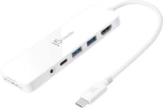j5create - USB-C Multi-Port Hub with Power Delivery for Mac, PC and More - White