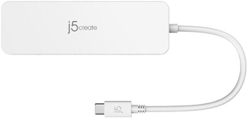 j5create - USB-C Multi-Port Hub with Power Delivery for Mac, PC and More - White