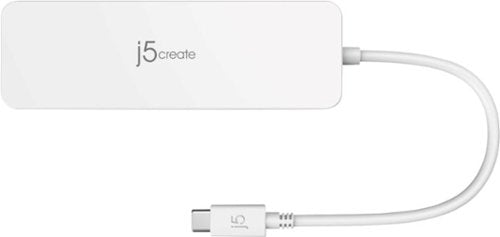 j5create - USB-C Multi-Port Hub with Power Delivery for Mac, PC and More - White