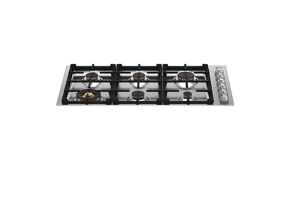 Bertazzoni - 36 in. Wide 6 Burner Master Series Drop in Gas Cooktop - Stainless Steel