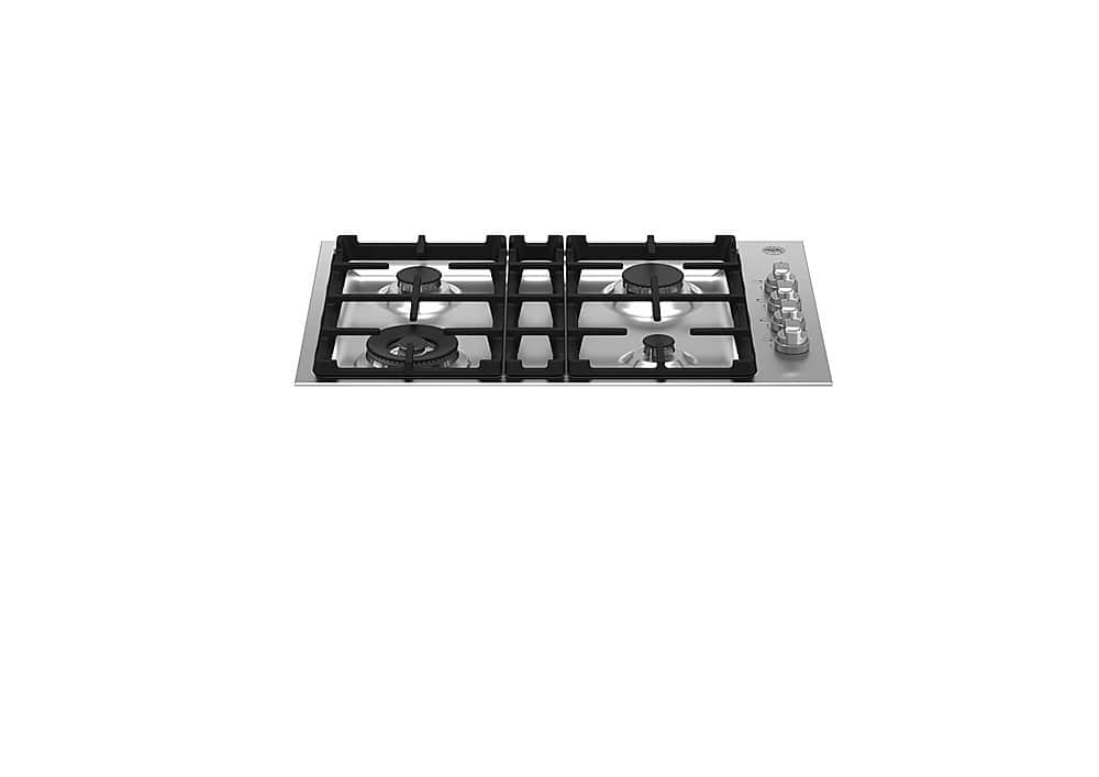 Bertazzoni - 30 in. Wide 4 Burner Master Series Drop-In Gas Cooktop - Stainless Steel