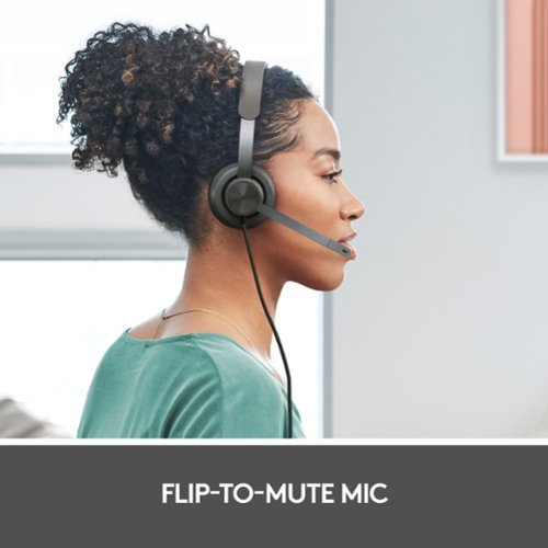 Logitech - Zone 750 Wired Active Noise Canceling On-Ear Headset - Black