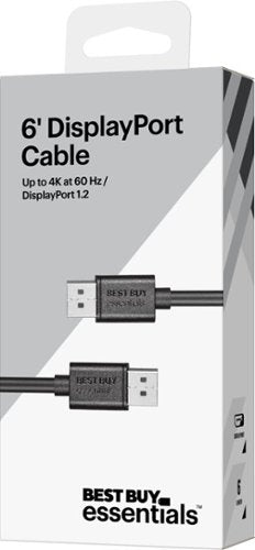 Best Buy essentials™ - 6' DisplayPort Cable - Black