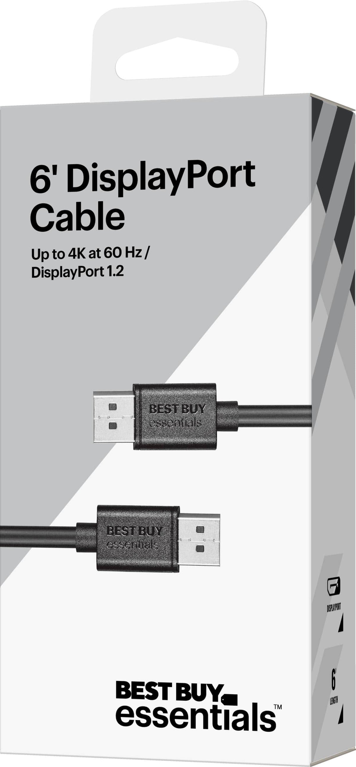 Best Buy essentials™ - 6' DisplayPort Cable - Black