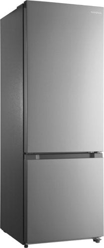 Insignia™ - 24 in. Wide 11.5 Cu. Ft. Bottom Mount Refrigerator with ENERGY STAR Certification - Stainless Steel