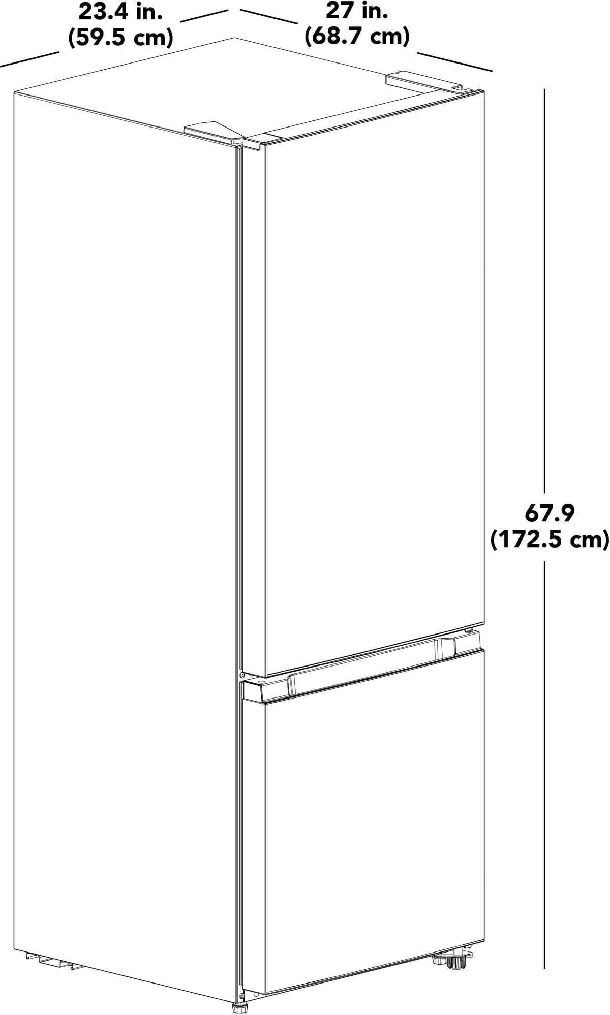 Insignia™ - 24 in. Wide 11.5 Cu. Ft. Bottom Mount Refrigerator with ENERGY STAR Certification - Stainless Steel