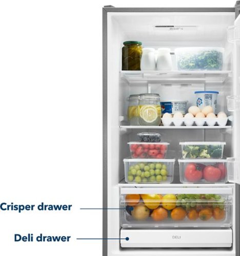 Insignia™ - 24 in. Wide 11.5 Cu. Ft. Bottom Mount Refrigerator with ENERGY STAR Certification - Stainless Steel