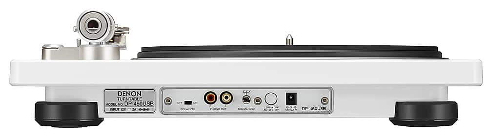 Denon - Semi-Automatic Analog Turntable - White