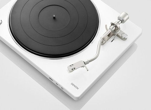 Denon - Semi-Automatic Analog Turntable - White