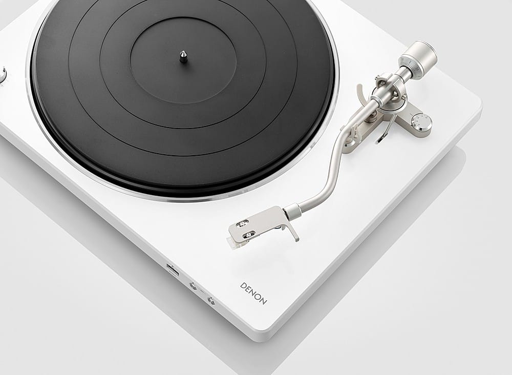 Denon - Semi-Automatic Analog Turntable - White
